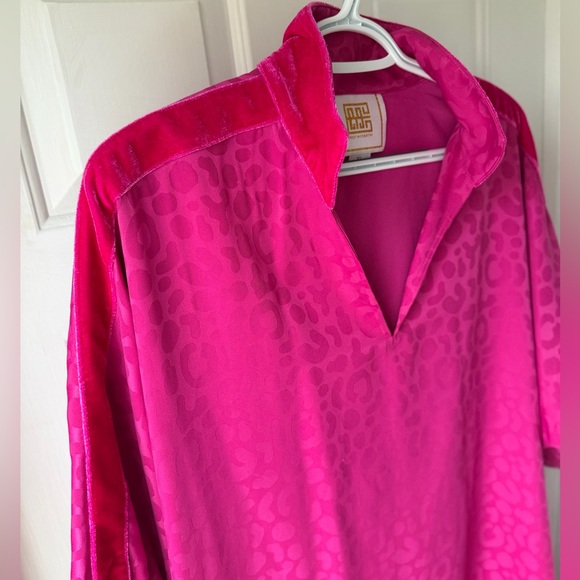 Emily McCarthy Poppy Fuchsia Fedora Cheetah Dress XL - Picture 5 of 6